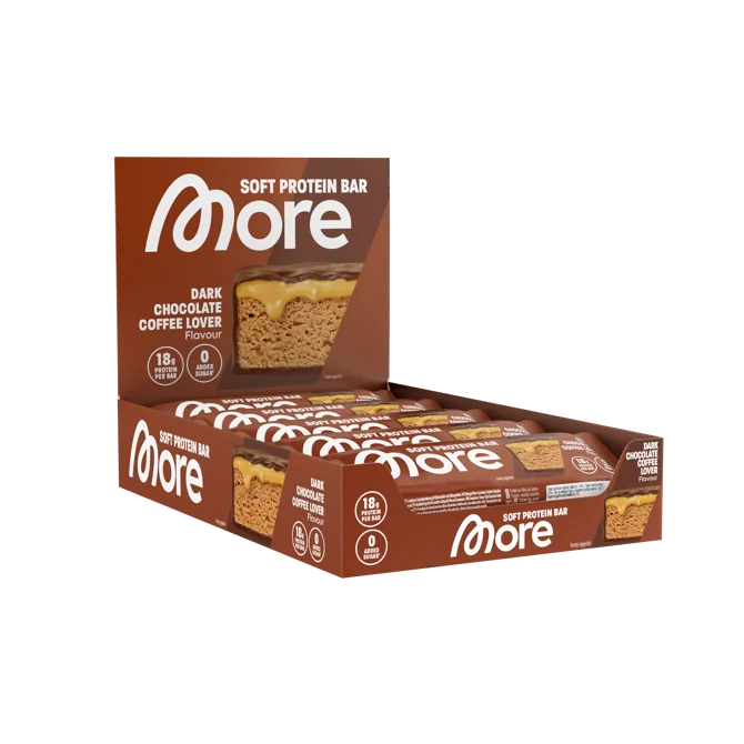 More Protein Bar „Dark Chocolate Coffee Lover“ — 10er Tray