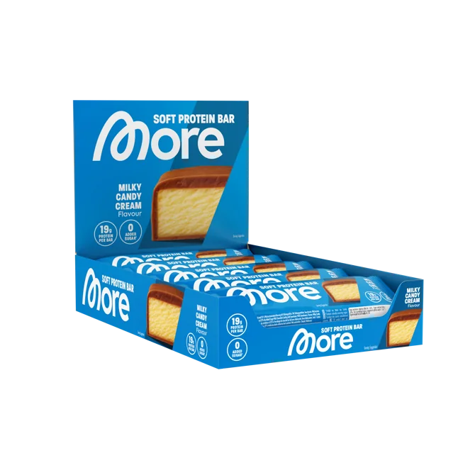 More Protein Bar „Milky Candy Cream“ — 10er Tray