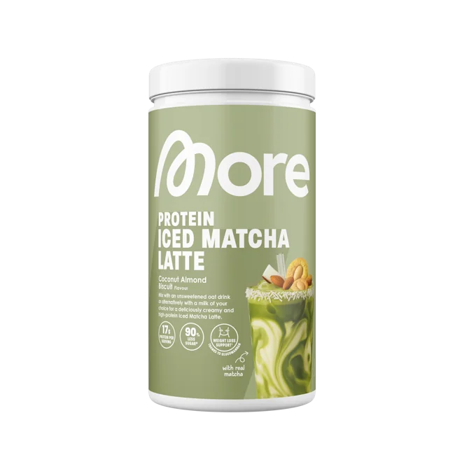 More Protein Iced Matcha Latte „Coconut Almond Biscuit“
