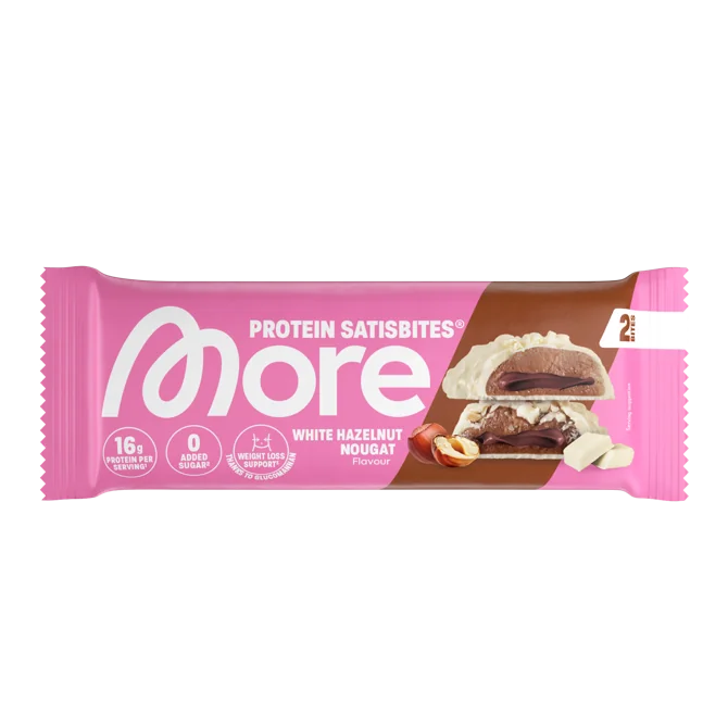 More Protein Satisbites „White Hazelnut Nougat“ — einzeln