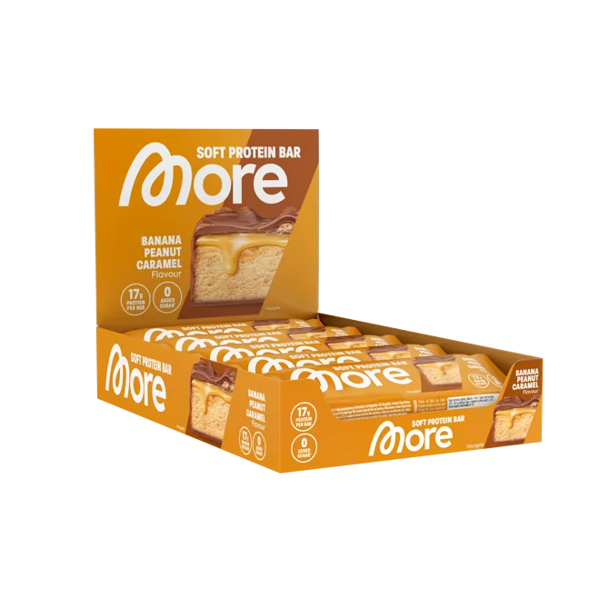 More Protein Bar „Banana Peanut Caramel“ — 10er Tray